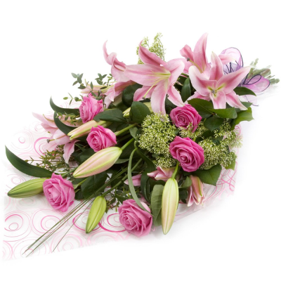 Perfect Gift - A traditional presentation of seasonal flowers in pink and white. This Perfect Gift is arranged by Buttercups & Daisies Florist Birmingham for birthdays, anniversaries, celebrations and caring messages. Careful conditioning, placement and wrapping help the flowers arrive looking fresh, coordinated and ready to enjoy. Flower varieties and foliage depend on seasonal supply; suitable substitutions may therefore be used while preserving the overall style, value and colour character shown. Birmin...