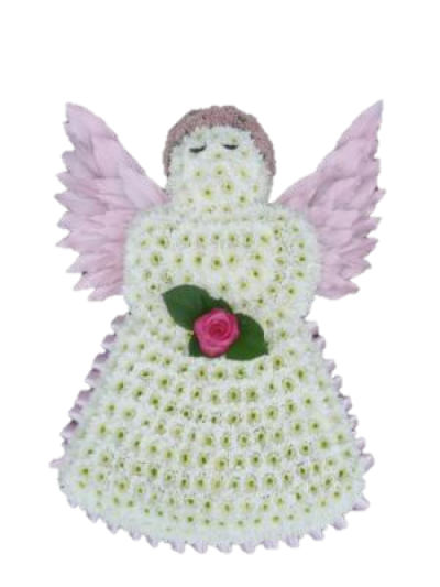 Angel (Girl) - Angel funeral tribute This Angel is carefully handcrafted in Birmingham for a meaningful farewell, memorial gathering or funeral service. The florists consider proportion, outline, colour balance and texture so the finished design has a dignified, carefully arranged appearance. Because fresh flowers naturally change through the year, particular varieties may be substituted with comparable choices that retain the intended palette and shape. Please speak with the florist about personalisation,...