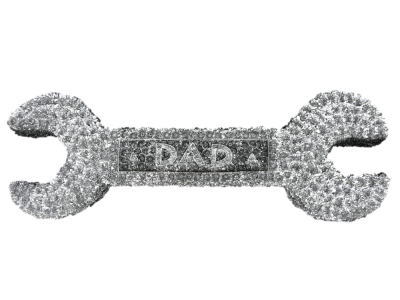 Spanner Funeral tribute - This spanner funeral tribute is crafted by our highly skilled florists here at Buttercups & Daisies Florists Birmingham. Approx 3ft/90cm x 9in/23cm This Spanner Funeral tribute is carefully handcrafted in Birmingham for a meaningful farewell, memorial gathering or funeral service. The florists consider proportion, outline, colour balance and texture so the finished design has a dignified, carefully arranged appearance. Because fresh flowers naturally change through the year, particular varie...