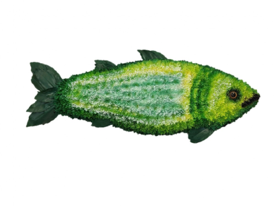 Fish-Shaped Funeral Flower Tribute - This bespoke fish-shaped funeral tribute is arranged in vibrant greens and yellows and measures approximately 90cm (36in) × 30cm (12in). Our experienced Birmingham florists create this Fish-Shaped Funeral Flower Tribute with a respectful finish suitable for a funeral, commemoration or celebration of life. Every section is constructed with attention to symmetry, visual depth and neat edging, helping the tribute look considered from different viewpoints. Fresh materials are selected according...