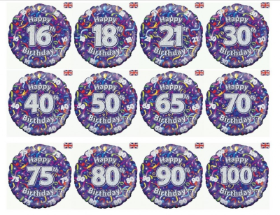 Special age Balloon - Add a special age 18in helium filled foil balloon to your flowers for a special finishing touch. available in the ages shown. Please advise of the age required in the special instructions.(please note design may vary) This Special age Balloon is arranged by Buttercups & Daisies Florist Birmingham for birthdays, anniversaries, celebrations and caring messages. Careful conditioning, placement and wrapping help the flowers arrive looking fresh, coordinated and ready to enjoy. Flower varieties a...