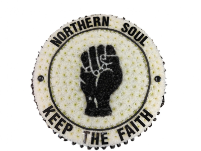 Northern Soul Tribute - This tribute is perfect for a lover of Northern Soul Our experienced Birmingham florists create this Northern Soul Tribute with a respectful finish suitable for a funeral, commemoration or celebration of life. Every section is constructed with attention to symmetry, visual depth and neat edging, helping the tribute look considered from different viewpoints. Fresh materials are selected according to quality and supply, with thoughtful alternatives used when necessary to maintain the pictured ...