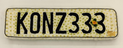 Number Plate Funeral tribute - This Funeral tribute is created using white double chrysanthemums and can be personalised Our experienced Birmingham florists create this Number Plate Funeral tribute with a respectful finish suitable for a funeral, commemoration or celebration of life. Every section is constructed with attention to symmetry, visual depth and neat edging, helping the tribute look considered from different viewpoints. Fresh materials are selected according to quality and supply, with thoughtful alternatives u...