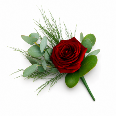 Classic Red Rose Buttonhole - The Classic Red Rose Buttonhole is a timeless choice for weddings, engagements, formal events and other special occasions.