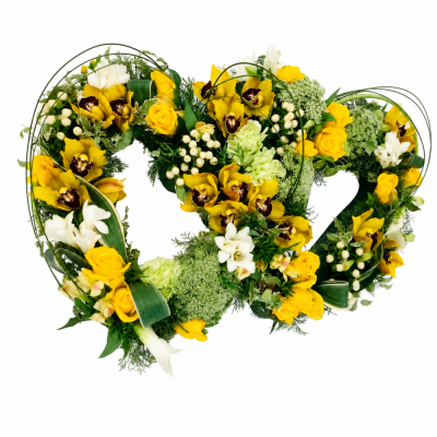Yellow Orchid Open Heart Tribute - Yellow Orchid Open Heart Tribute is a carefully constructed floral tribute designed to create a distinctive and personal farewell.