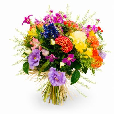 Vibrant Wildflower Hand-Tied Bouquet - The Vibrant Wildflower Hand-Tied Bouquet is full of colour, movement and natural garden character.
