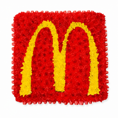 Custom Logo Floral Tribute - The Custom Logo Floral Tribute offers a distinctive way to reflect a person’s work, interests, favourite brand colours or an instantly recognisable symbol.