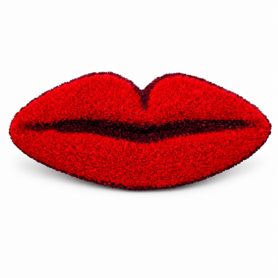 Red Lips Floral Tribute - The Red Lips Floral Tribute is a bold specialist funeral design created for a memorable, expressive farewell. Dense bright-red flowers form the distinctive lip silhouette,