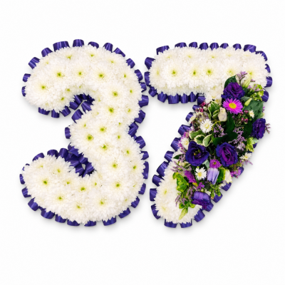 Bespoke Number Funeral Tribute - The Bespoke Number Funeral Tribute provides a personal way to display an age, anniversary or other meaningful number at a funeral service.